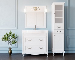 ValenHouse Комплект мебели Лиора 90 белый, фурнитура хром – фотография-3