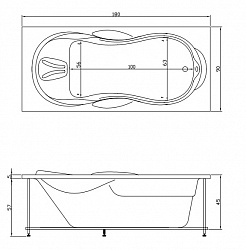 Aquatika Акриловая ванна Аквалюкс Атлантис Basic – фотография-2