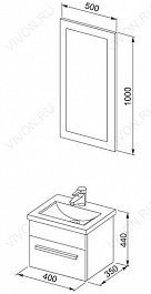 Aquanet Комплект мебели Нота 40 лайт белый (231063) – фотография-3