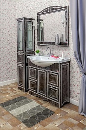 Sanflor Мебель для ванной Адель 100 венге, патина серебро – фотография-4