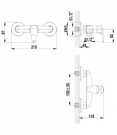 Lemark Смеситель "Pramen LM3318C" с гигиеническим душем – фотография-2