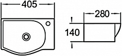 SantiLine Раковина 40.5 R SL-2018L белая – фотография-2