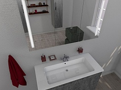 Какса-а Мебель для ванной Сити 105 серый гранит – фотография-3
