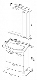 Aquanet Мебель для ванной "Парма 65" с ящиком (182885) – фотография-5