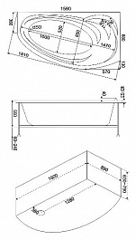 Bas Акриловая ванна Флорида 160 R – фотография-6