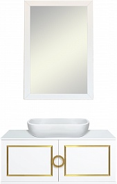 Brevita Мебель для ванной Steffany 105 белая/золото – фотография-1