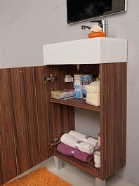 Акватон Мебель для ванной "Эклипс 46 Н" эбони темный – фотография-2