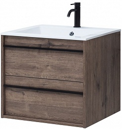 Aquanet Мебель для ванной Lino 60 подвесная дуб веллингтон – фотография-4