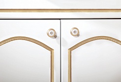 Бриклаер Мебель для ванной Лючия 80 белый глянец/золото, 2 шкафчика – фотография-5