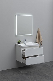 Aquanet Мебель для ванной Вега 70 подвесная белая глянцевая – фотография-5