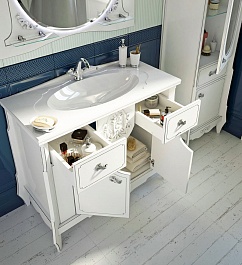  Мебель для ванной комнаты Luise 100 белая – фотография-11