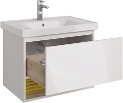 Dreja Мебель для ванной Perfecto 70 подвесная белая – фотография-7