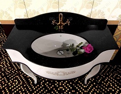 Водолей Мебель для ванной "Верди 120" черная – фотография-4