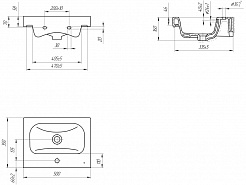 Runo Раковина мебельная Cersanit Moduo Slim 50 – фотография-5