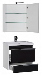 Aquanet Мебель для ванной "Тиволи 70" черная – фотография-5