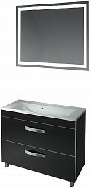 Какса-а Мебель для ванной Хилтон 100 напольная, черная – фотография-1