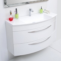 De Aqua Мебель для ванной Лонг 120, зеркало-шкаф Алюминиум – фотография-11