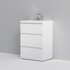 Am.Pm Мебель для ванной Gem S 60 белый глянец,напольная, с 3 ящиками – фотография-7