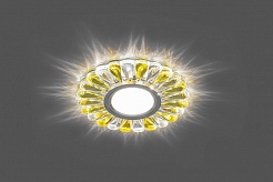Feron Светильник встраиваемый CD901 с LED-подсветкой, прозрачный/желтый – фотография-2