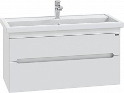 СанТа Мебель для ванной Лондон 100 подвесная 2 ящика белая – фотография-4
