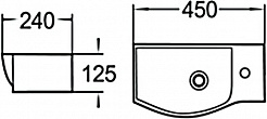 SantiLine Раковина 45 R SL-2012L белая – фотография-2