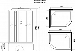 Niagara Душевая кабина Promo P90/70/40L/MT – фотография-12