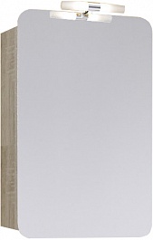 Aqwella Зеркальный шкаф Аликанте 50 дуб седой – фотография-1