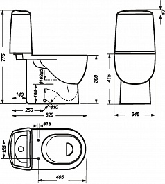 Sanita Luxe Унитаз-компакт Best DM с микролифтом – фотография-7