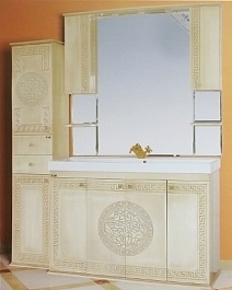 Misty Мебель для ванной Olimpia Lux 120 бежевая патина – фотография-1