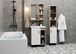 Onika Мебель для ванной Тимбер 60.01 (Como) белая/дуб сонома – фотография-3