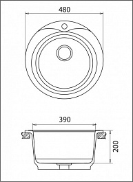 Granfest Мойка кухонная Rondo GF-R480 Красный Марс – фотография-3