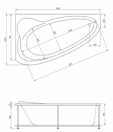 Aquatika Акриловая ванна Аквастандарт Логика Standart R – фотография-2