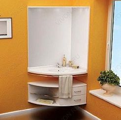 Aquanet Зеркало для ванной "Корнер 80" R – фотография-3
