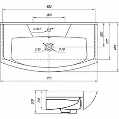 Sanflor Тумба с раковиной Толедо 85 венге, орегон – фотография-5