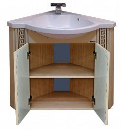 Misty Мебель для ванной Olimpia Lux 60 угловая бежевая патина R – фотография-7