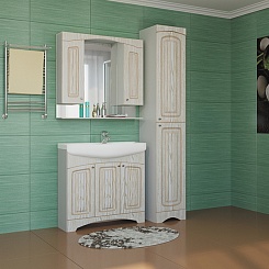 Mixline Мебель для ванной Крит 105 патина золото – фотография-7