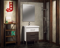 Мебель для ванной Боско 60 белый/винтаж (тёмный) – фотография-3