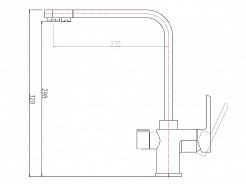 Zorg Смеситель для кухни "Clean Water ZR 334 YF" черный металлик – фотография-2