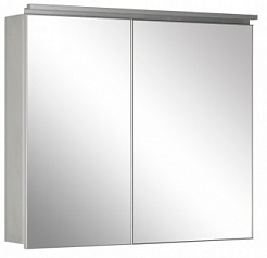 De Aqua Зеркало-шкаф для ванной Алюминиум 90 (AL 505 090 S) серебро – фотография-1