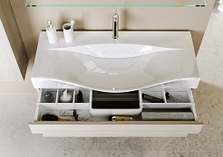 Aqwella Мебель для ванной Бергамо 80 подвесная акация – фотография-4