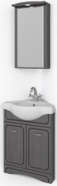 Какса-а Мебель для ванной Патина угловая серая с черным – фотография-1