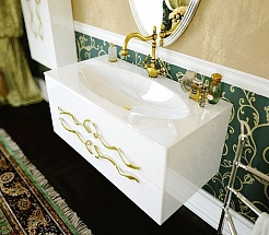 Clarberg Мебель для ванной "Due Amanti 120" ручки золото – фотография-2