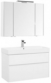 Aquanet Мебель для ванной Бруклин 100 белая – фотография-1