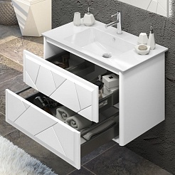  Мебель для ванной Луиджи 70 белый матовый – фотография-6