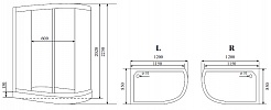 Timo Душевая кабина Comfort T-8802 P L Fabric Glass – фотография-4