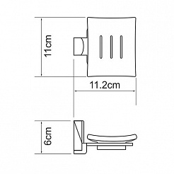 WasserKRAFT Мыльница стеклянная Leine K-5029WHITE – фотография-2