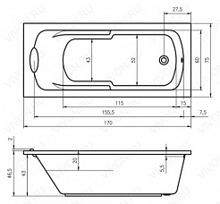 Riho Акриловая ванна Virgo 170 – фотография-2