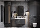 Акватон Мебель для ванной Сохо 100 R подвесная дуб веллингтон/графит софт – фотография-23