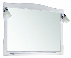 ASB-Woodline Мебель для ванной Модена 105 белая, массив ясеня – фотография-3