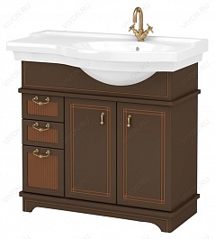 Aquanet Мебель для ванной "Луис 90" R темный орех (169333) – фотография-2